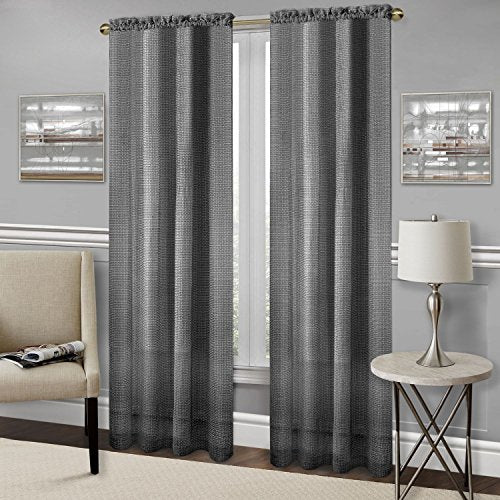 Ben&Jonah Collection Richmond Window Curtain Panel - 52x84 - Black