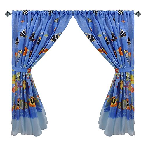 Park Avenue Deluxe Collection Park Avenue Deluxe Collection  inch Tropical Sea inch  Fabric Window Curtain