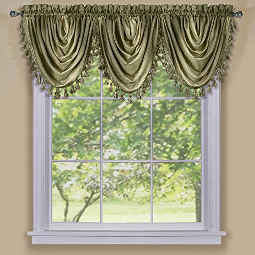 Park Avenue Collection Ombre Waterfall Valance - Sage