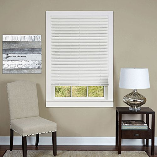 Park Avenue Collection Cordless Deluxe Sundown 1 inch  Room Darkening Mini Blind 30x64 - White