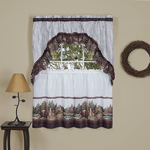 Into the Woods Kitchen Curtain Tier and Swag Set (57 inch  x 36 inch )