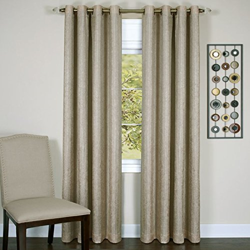 Ben&Jonah Collection Taylor - Lined Grommet Window Curtain Panel - 50x84 Tan