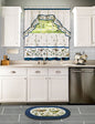 Ben&Jonah Collection Love Birds - Printed Tier and Swag Window Curtain Set - 57x36 - Blue