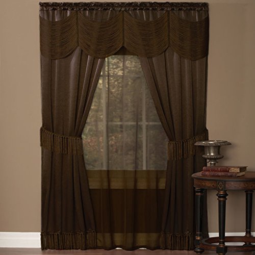Park Avenue Collection Halley 6 Piece Set - 56x63 - Chocolate