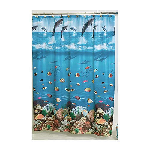 Park Avenue Deluxe Collection Park Avenue Deluxe Collection  inch Seascape inch  Fabric Shower Curtain