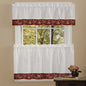 Ben&Jonah Collection Oakwood 58x24 Window Curtain Tier Pair - Burgundy