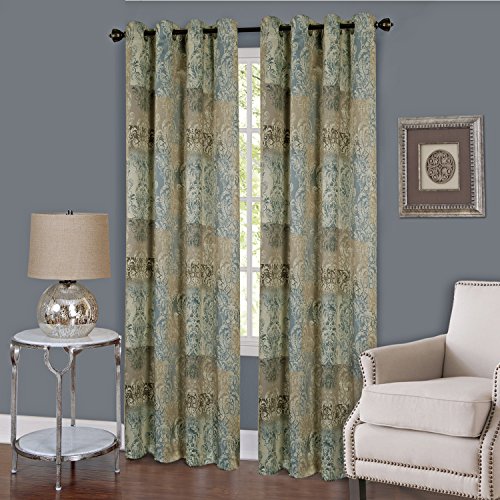 Ben&Jonah Collection Vogue Grommet Window Curtain Panel 50x63 - Blue