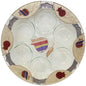 Seder Plate Round - Purple Pomegranate - 12 inch  D