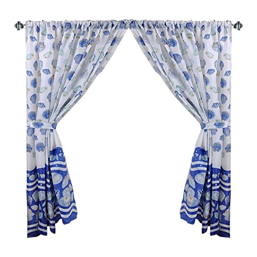 Park Avenue Deluxe Collection Park Avenue Deluxe Collection  inch South Beach inch  Fabric Window Curtain in Light Blue