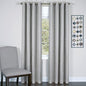 Ben&Jonah Collection Taylor - Lined Grommet Window Curtain Panel - 50x63 Silver