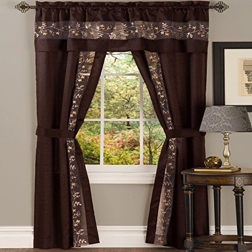 Park Avenue Collection Fairfield 5 Piece Set - 55x84 - Chocolate