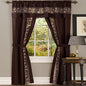 Ben&Jonah Collection Fairfield 5 Piece Window Curtain Set - 55x84 - Chocolate