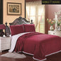 Luxurious Home Ultra Soft Reversible King Blanket with Sherpa Lining - Scarlet