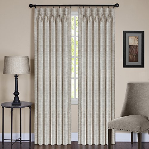 Ben&Jonah Collection Parker Pinch Pleat Window Curtain Panel - 34x63 - Ivory
