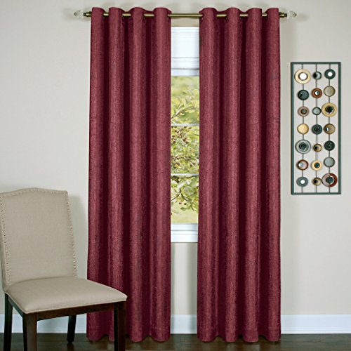 Park Avenue Collection Taylor - Lined Grommet Panel - 50x84 Burgundy