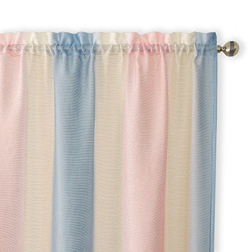 Ben&Jonah Collection Spectrum Rod Pocket Window Curtain Panel - 50x84 - Rose Quartz/Serenity