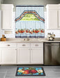 Ben&Jonah Collection Golden Delicious - Printed Tier & Swag Window Curtain Set - 57x36 - Ice Blue