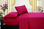 Ben&Jonah Designer Plush King Flower Embossed Sheet Set -Burgundy