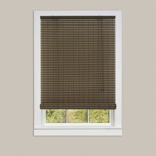Park Avenue Collection Ashland Vinyl Roll-Up Blind 36x72 - Cocoa/Almond