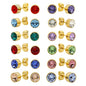 Lady'S 18K Gold Plated Stud Earrings With May Swarovski Elements Emerald Birthstone