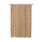 Park Avenue Deluxe Collection  inch Geneva inch  Fabric Shower Curtain with Poly Taffeta Flocking in Ivory/Taupe