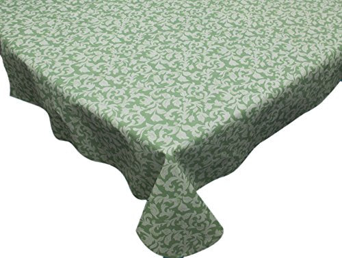 Park Avenue Deluxe Collection Park Avenue Deluxe Collection  inch Damask Scroll inch  52 inch  x 70 inch  Vinyl Flannel Backed Tablecloth