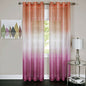 Luck of the Irish Leprechaun Rainbow Ombre Set of 2 Sheer Panels in Pink (50 inch  x 63 inch )