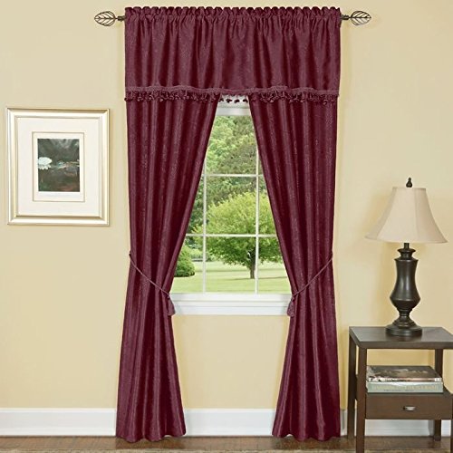 Park Avenue Collection Harrison 5 Piece Set 55x63 - Burgundy