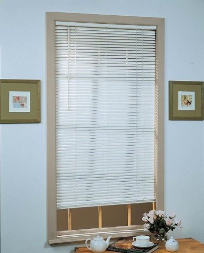 Park Avenue Collection Deluxe Sundown 1 inch  Room Darkening Mini Blind 30x64 - Alabaster