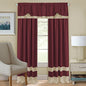 Ben&Jonah Collection Darcy Rod Pocket Window Curtain Panel - 52x84 - Marsala/Tan