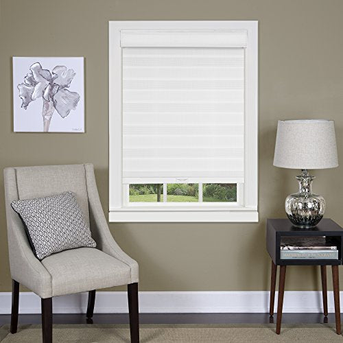 Ben&Jonah Collection Cordless Celestial Sheer Double Layered Shade 23x72 - White