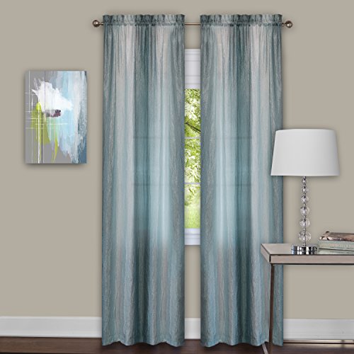 Ben&Jonah Collection Sombre Window Curtain Panel Pair 40x63 - Mist