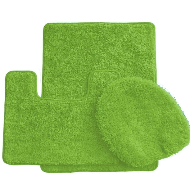 Simple Elegance by Ben&Jonah 3 Piece Bath Rug Set: 1 Bath Rug , 1 Contour Mat and 1 Toilet Seat Cover