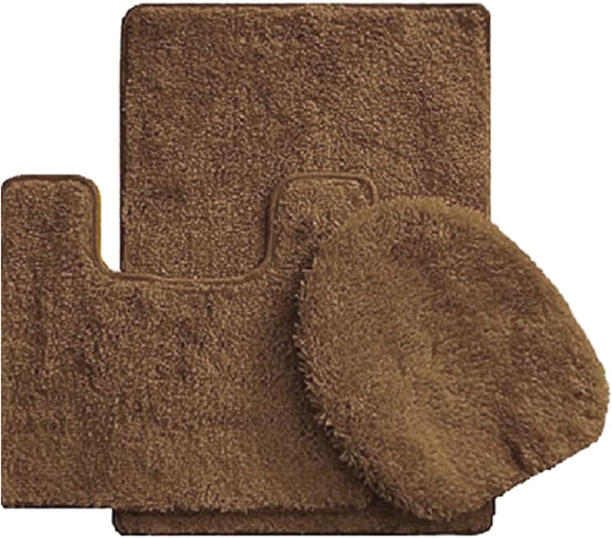 Simple Elegance by Ben&Jonah 3 Piece Bath Rug Set: 1 Bath Rug , 1 Contour Mat and 1 Toilet Seat Cover
