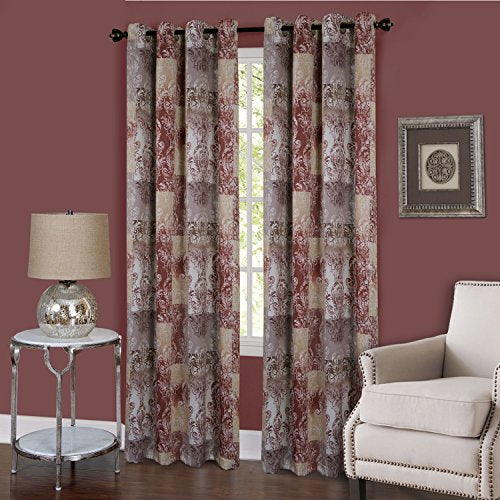 Ben&Jonah Collection Vogue Grommet Window Curtain Panel 50x63 - Marsala