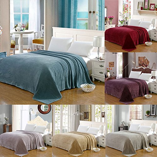 Ben&Jonah Designer Plush Queen Sateen Stripe Blankets -Beige