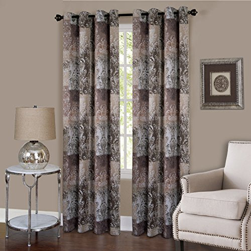 Ben&Jonah Collection Vogue Grommet Window Curtain Panel 50x63 - Brown