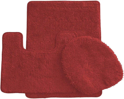 Simple Elegance by Ben&Jonah 3 Piece Bath Rug Set: 1 Bath Rug , 1 Contour Mat and 1 Toilet Seat Cover