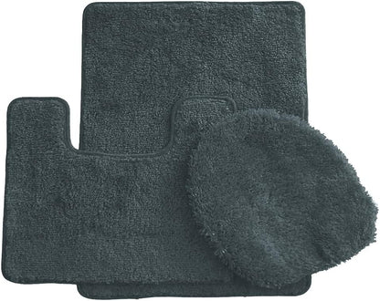 Simple Elegance by Ben&Jonah 3 Piece Bath Rug Set: 1 Bath Rug , 1 Contour Mat and 1 Toilet Seat Cover