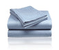 Cozy Home 1800 Series Embossed Striped 3-Piece Sheet Set Twin - Light Blue