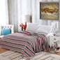 Ben&Jonah Designer Plush Queen LaurenÂ Micro Fleece Jacquard Blanket -Grey Stripe