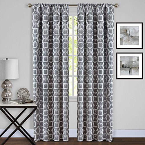 Ben&Jonah Collection Tara Window Curtain Panel - 54x84 - Charcoal