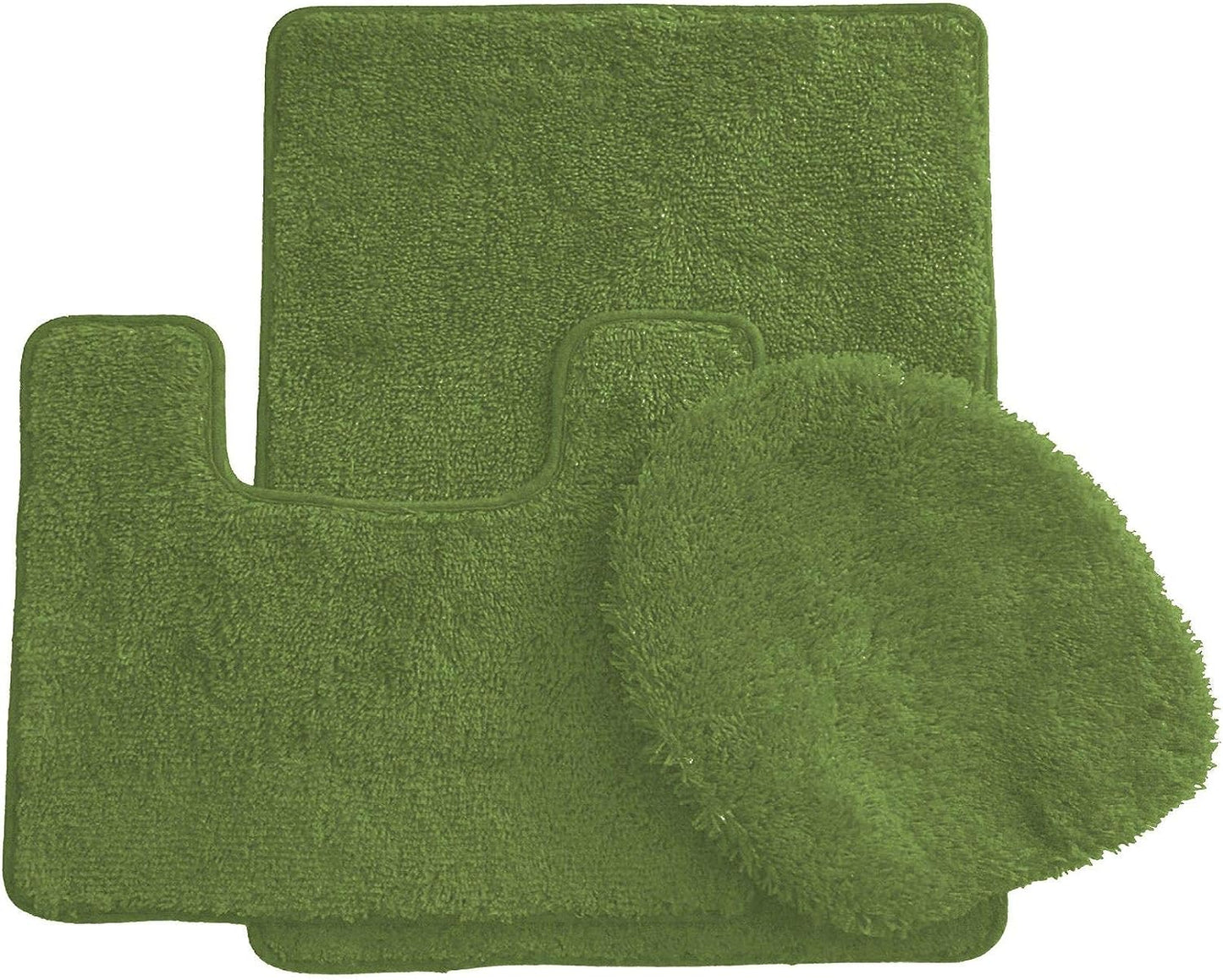 Simple Elegance by Ben&Jonah 3 Piece Bath Rug Set: 1 Bath Rug , 1 Contour Mat and 1 Toilet Seat Cover
