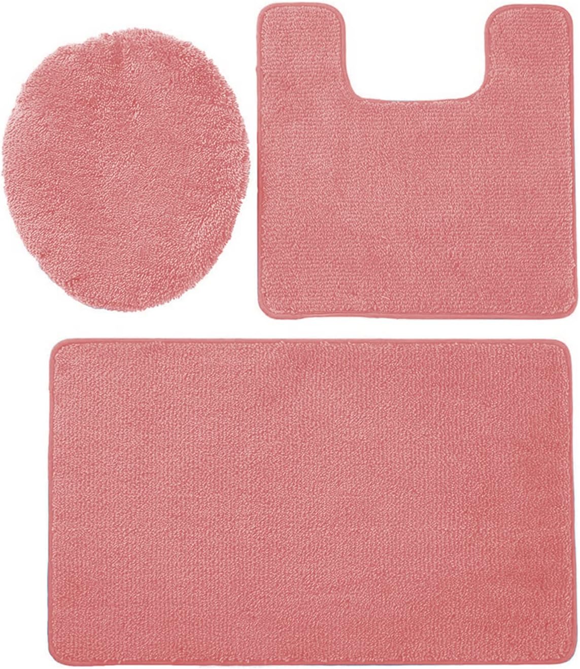 Simple Elegance by Ben&Jonah 3 Piece Bath Rug Set: 1 Bath Rug , 1 Contour Mat and 1 Toilet Seat Cover