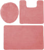 Simple Elegance by Ben&Jonah 3 Piece Bath Rug Set: 1 Bath Rug , 1 Contour Mat and 1 Toilet Seat Cover