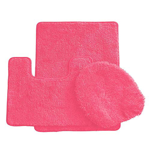 Simple Elegance by Ben&Jonah 3 Piece Bath Rug Set: 1 Bath Rug , 1 Contour Mat and 1 Toilet Seat Cover