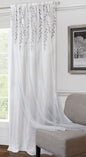 Traditional Elegance Flora Rod Pocket Window Curtain Panel - 42x84 - White