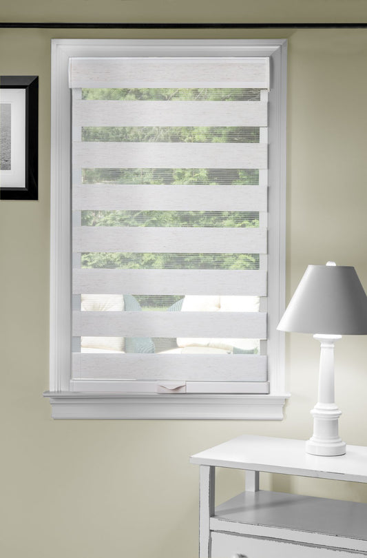 Traditional Elegance Cordless Sublime Sheer Double Layered  Shade 33x72 - Linen