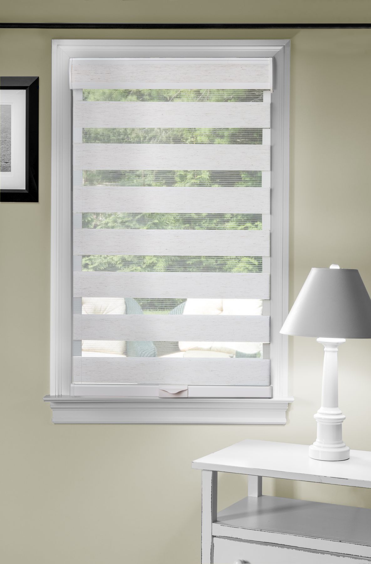 Traditional Elegance Cordless Sublime Sheer Double Layered  Shade 27x72 - Linen