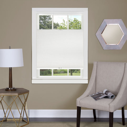 Traditional Elegance Top Down-Bottom Up Cordless Honeycomb Cellular Shade 30x64 White